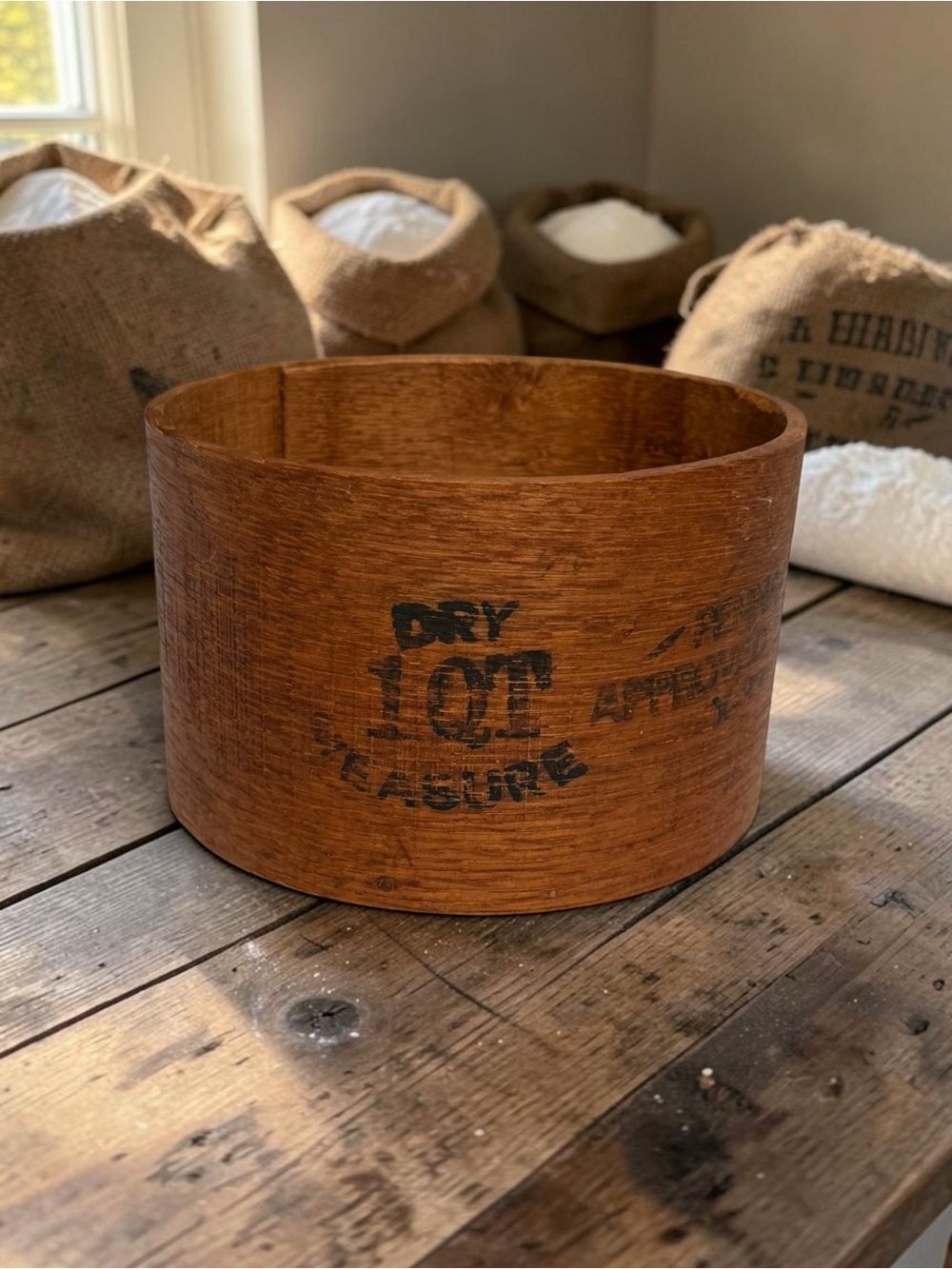 Antique JC Penney Wooden Dry Measure